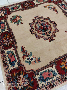 Tapis Antique Bakhtiar noué main n°299_130×125