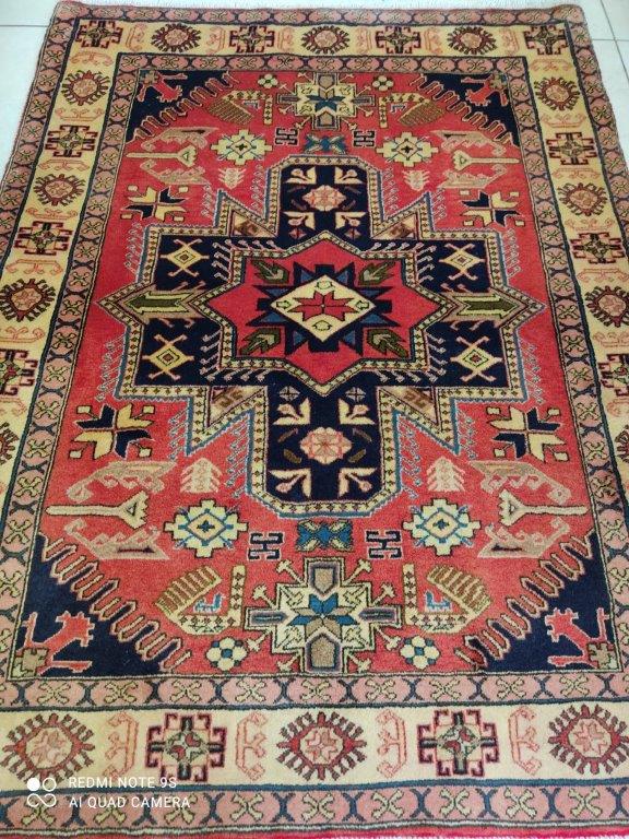 Tapis Heriz noué main n°14648_140×108