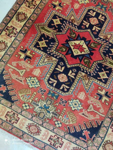 Tapis Heriz noué main n°14648_140×108