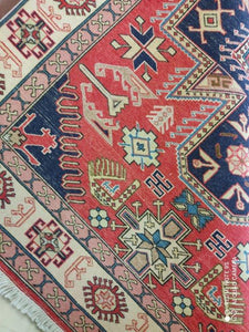 Tapis Heriz noué main n°14648_140×108