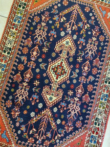 Tapis Abadeh tissé main n°17382_145×97