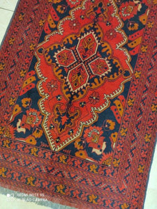 Tapis afghan noué main n°20_147×99