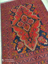 Charger l&#39;image dans la galerie, Tapis afghan noué main n°20_147×99
