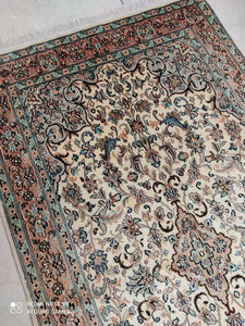 Tapis Cachemire soie noué main n°62_162×92