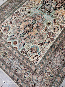 Tapis Cachemire soie noué main n°23_193×121