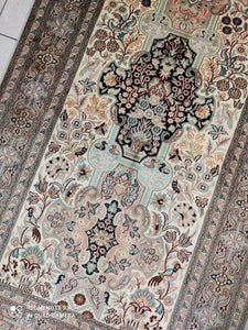 Tapis Cachemire soie noué main n°23_193×121