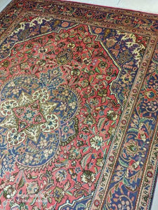 Grand Tapis Tabriz tissé main n°5926_292×200