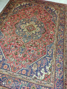 Grand Tapis Tabriz tissé main n°5926_292×200