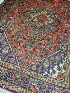 Grand Tapis Tabriz tissé main n°5926_292×200