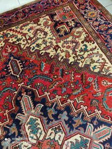 Grand Tapis Hériz noué main n°14141_300×207