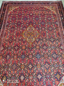 Grand Tapis Antique Hosseinabad tissé main n°11139_305×210