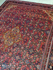 Grand Tapis Antique Hosseinabad tissé main n°11139_305×210