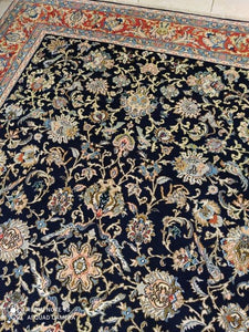 Grand Tapis Ghom fait main n°7852_307×202