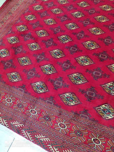 Grand Tapis Torkaman noué main n°15756_340×254