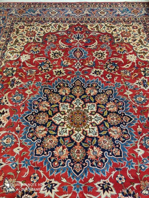 Grand Tapis Ispahan fait main n°14176_357×260