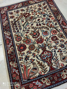 Tapis Ghom noué main n°17085_83×58