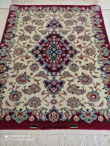 Tapis Ispahan fait main n°11774_91×74