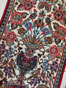 Paire 2 Tapis Ispahan noué main n°18027/18028_95×65
