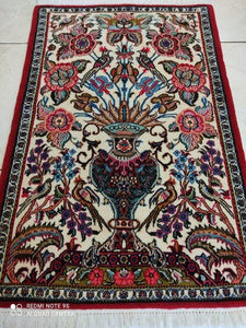 Paire 2 Tapis Ispahan noué main n°18027/18028_95×65