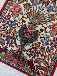 Paire 2 Tapis Ispahan noué main n°18027/18028_95×65