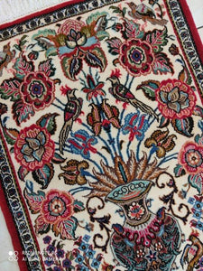 Paire 2 Tapis Ispahan noué main n°18027/18028_95×65
