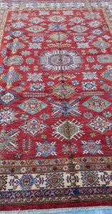Grand Tapis Kazak tissé main n°171_343×241