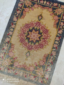 Tapis Ghom soie noué main n°12301_41×27