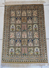 Charger l'image dans la galerie, TAPIS Ghom soie tissé main n°8978_74×53
