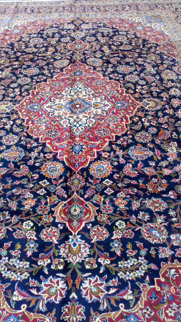 Grand Tapis Kachan noué main n°11273_410×320