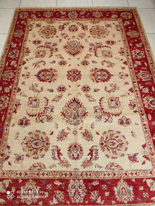 Tapis afghan fait main n°14120_200×149