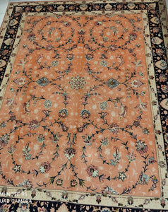 Grand Tapis Tabriz Panjaraj noué main n°18848_265×200
