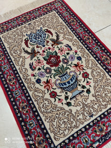 Tapis Ispahan fait main n°1850_105×70