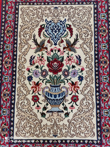 Tapis Ispahan fait main n°1850_105×70