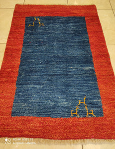 Tapis Gabbeh tissé main n°13368_117×80