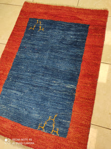 Tapis Gabbeh tissé main n°13368_117×80