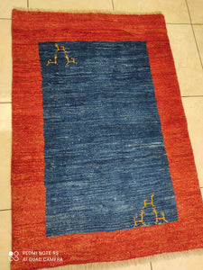 Tapis Gabbeh tissé main n°13368_117×80