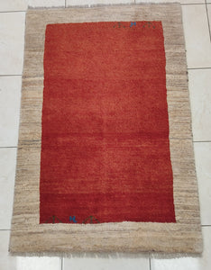 Tapis Gabbeh tissé main n°12714_146×097