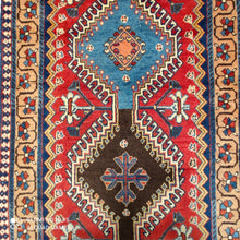 Charger l'image dans la galerie, TAPIS ANTIQUE Yalameh noué main n°3550_335×76
