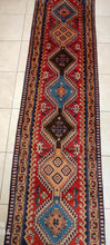 Charger l'image dans la galerie, TAPIS ANTIQUE Yalameh noué main n°3550_335×76
