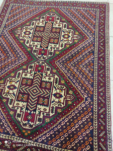 Tapis Afchar fait main n°18812_158×122