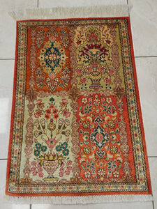 Tapis Ghom soie noué main n°17601_80×55
