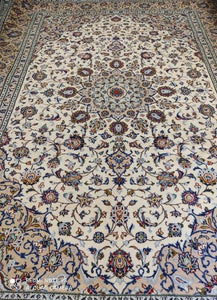 Grand Tapis Kachan fait main n°13027_343×246