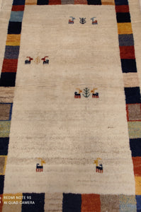 Tapis Gabbeh tissé main n°2700_148×096