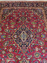 Charger l'image dans la galerie, Grand Tapis Kachan noué main n°12344_275×200
