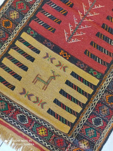 Kilim Khorassan brodé main n°19598_165×95