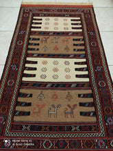 Charger l&#39;image dans la galerie, Kilim Khorassan brodé main n°19580_170×94
