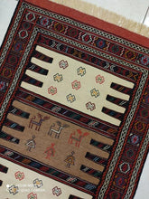 Charger l&#39;image dans la galerie, Kilim Khorassan brodé main n°19580_170×94
