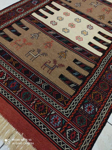 Kilim Khorassan brodé main n°19580_170×94