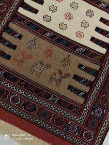 Kilim Khorassan brodé main n°19580_170×94