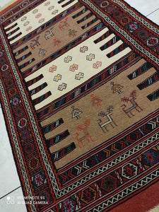 Kilim Khorassan brodé main n°19580_170×94